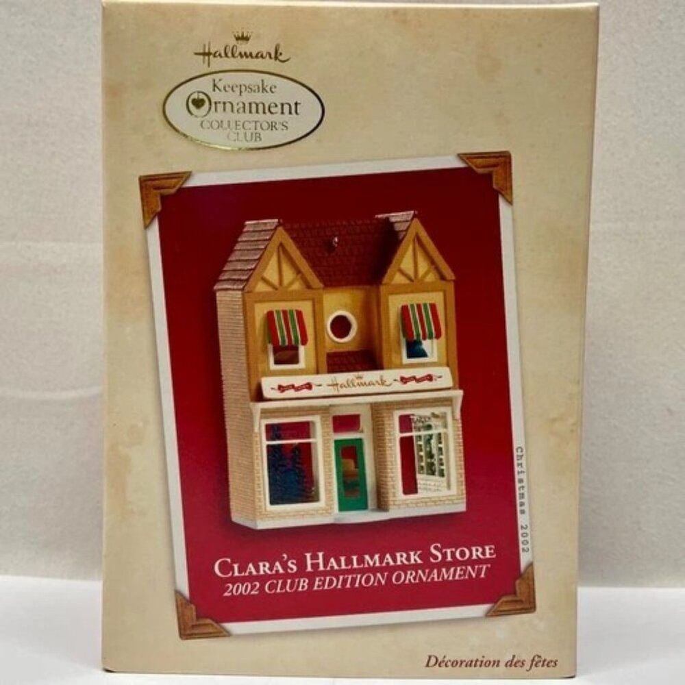 Vintage Christmas Ornament Clara's Hallmark Store 2002 Collector's Club Edition